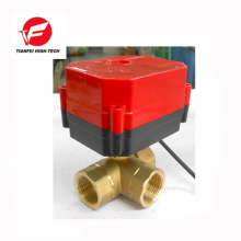 CWX-60P DN15 DN20 T-flow Horizontal type brass Female-female-female BSP DC5V DC12V CR01 CR02 CR05 3 way Electric Ball Valve